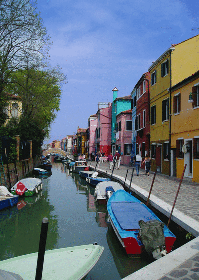 Maisons color&eacute;es &agrave; Venise
